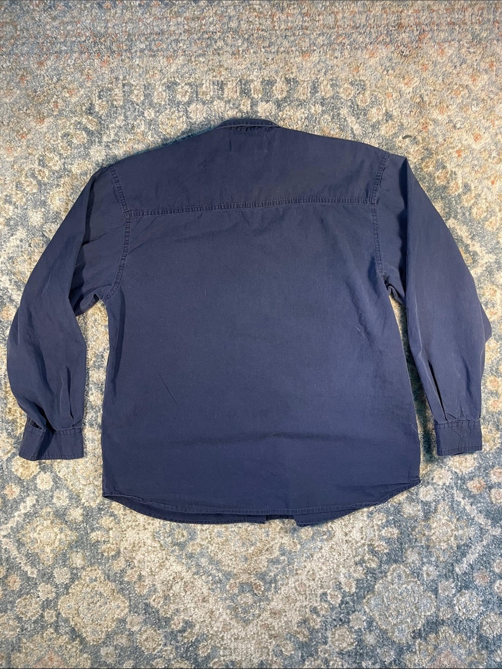 The Lodgè Women's Navy Button-Down Shirt - Classic Long Sleeve - Picture 3 of 3